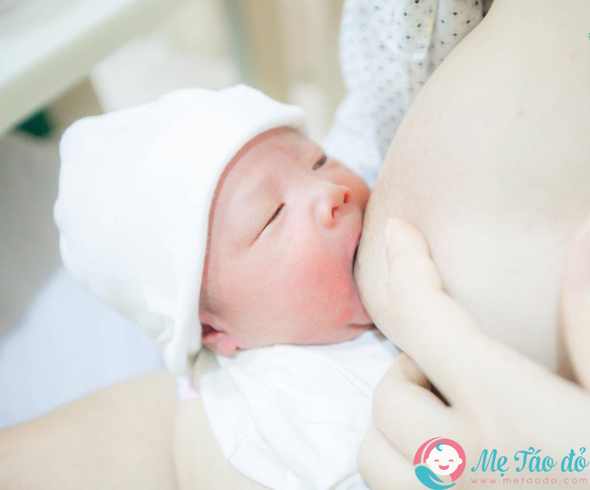 cho trẻ sơ sinh mới chào đời bú sữa non